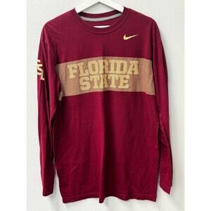 Nike Men's‎ Florida State Long Sleeve T-Shirt Regular Fit Garnett Size XL